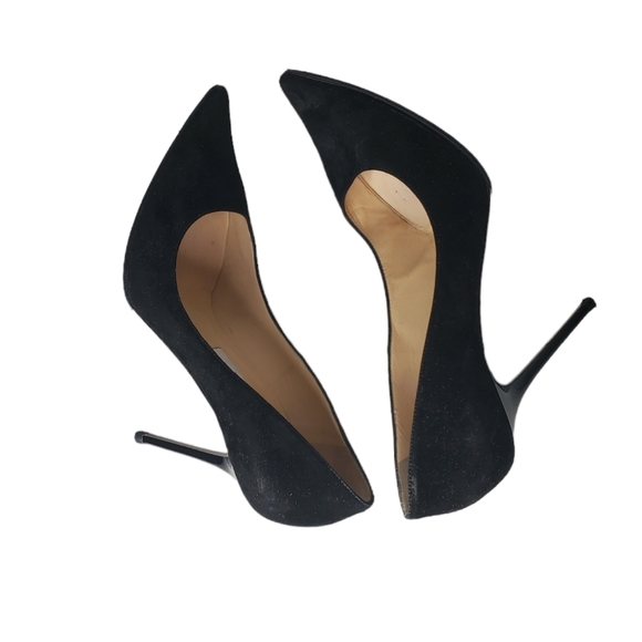 JIMMY CHOO Romy 100 Black Suede Stiletto Pump Heels Pointy Toe EU 38.5 Romy 100 - Picture 6 of 9